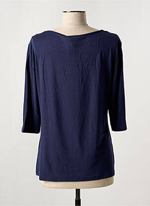 Top coupe cintrée manches 3/4 bleu DIVAS femme