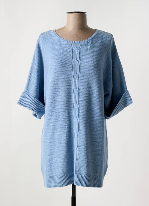 Pull tunique bleu MARINA V pour femme