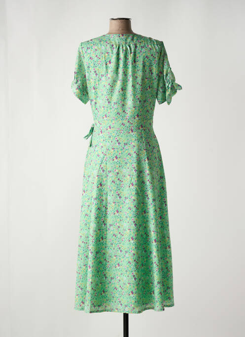 Robe longue vert LEO & UGO pour femme