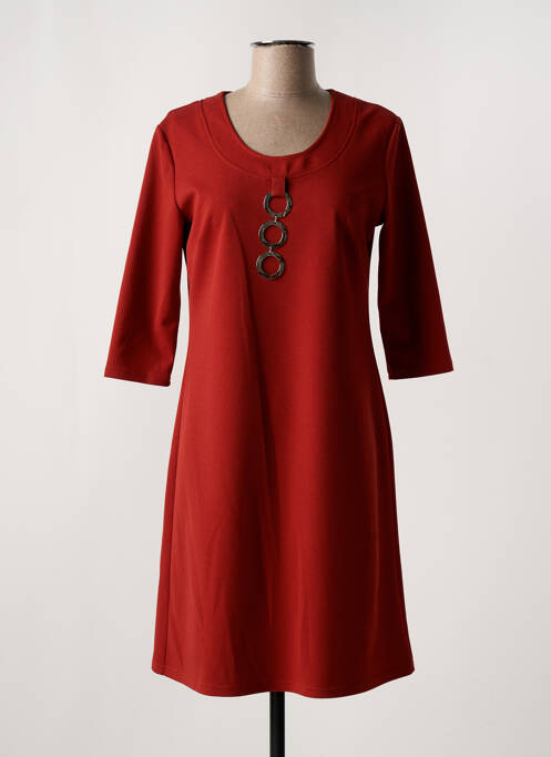 Robe mi-longue marron HALOGENE pour femme