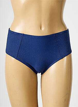 Bas de maillot de bain effet matière satinée culotte bleu SIMONE PERELE femme