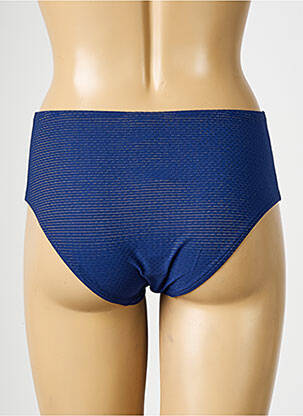Bas de maillot de bain effet matière satinée culotte bleu SIMONE PERELE femme