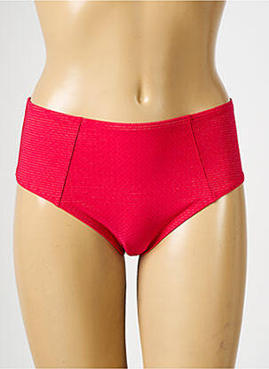 Bas de maillot de bain imprimé rayures culotte rouge SIMONE PERELE femme