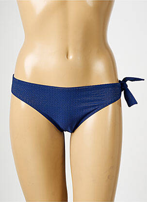 Bas de maillot de bain effet matière satinée culotte bleu SIMONE PERELE femme