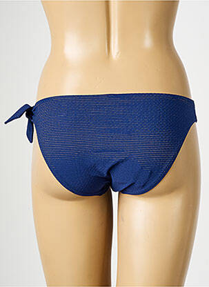 Bas de maillot de bain effet matière satinée culotte bleu SIMONE PERELE femme