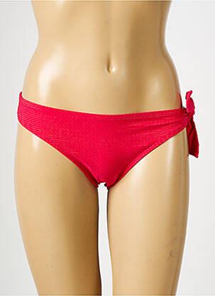 Bas de maillot de bain imprimé rayures culotte rouge SIMONE PERELE femme