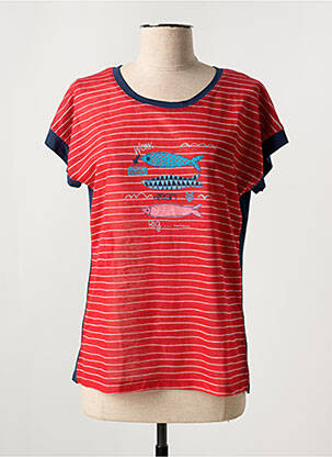 T-shirt stretch manches courtes bleu MISS SIDECAR femme