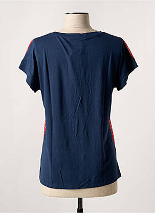 T-shirt stretch manches courtes bleu MISS SIDECAR femme