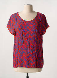 T-shirt imprimé fantaisie manches courtes rouge THALASSA femme