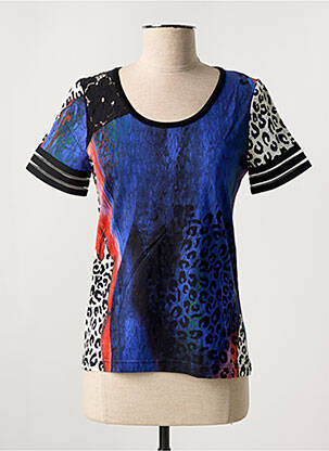 T-shirt stretch manches courtes bleu FILIPINE LAHOYA femme