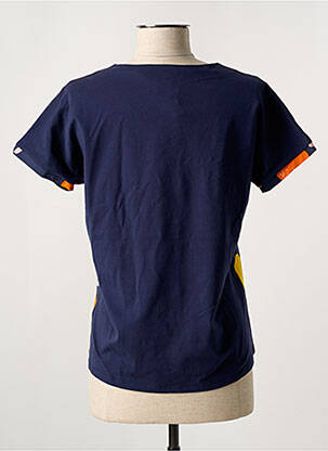 T-shirt imprimé fantaisie manches courtes bleu LEO & UGO femme
