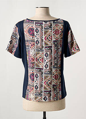 T-shirt col v manches courtes bleu FIGURE LIBRE femme