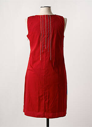 Robe mi-longue imprimé fantaisie sans manche rouge FIGURE LIBRE femme