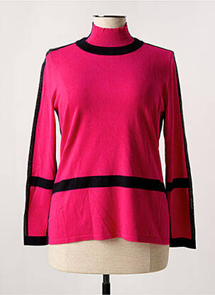 Pull coupe cintrée manches longues rose LEO & UGO femme