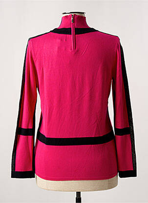 Pull coupe cintrée manches longues rose LEO & UGO femme
