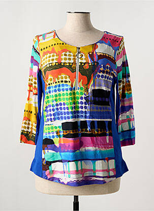 T-shirt manches 3/4 manches 3/4 bleu VANGO femme