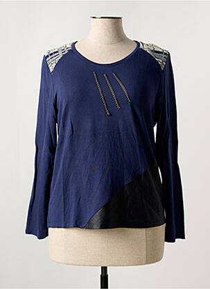 T-shirt manches longues manches longues bleu JEAN DELFIN femme