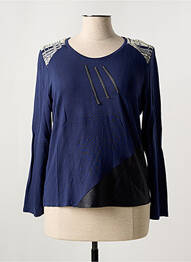 T-shirt manches longues manches longues bleu JEAN DELFIN femme