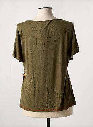 T-shirt stretch manches courtes vert ME-PARIS femme