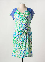 Robe courte manches courtes manches courtes bleu DIVAS femme