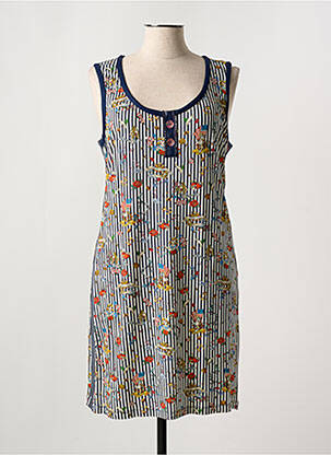 Robe courte sans manche sans manche bleu LO! LES FILLES femme