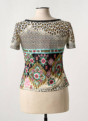 T-shirt coupe cintrée manches courtes beige LO! LES FILLES femme