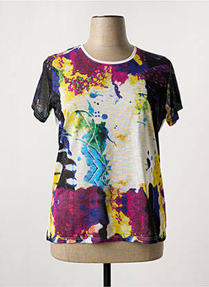 T-shirt imprimé fantaisie manches courtes violet JEAN DELFIN femme