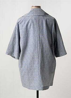 Manteau long coupe droite sans capuche bleu AQUAJEANS femme