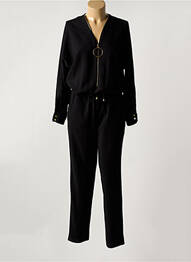 Combi-pantalon tissage crêpe manches longues noir MA PETITE FIANCEE femme