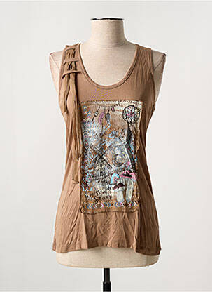 Débardeur marron MISS SIDECAR pour femme