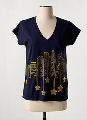 T-shirt bleu LEO & UGO pour femme seconde vue