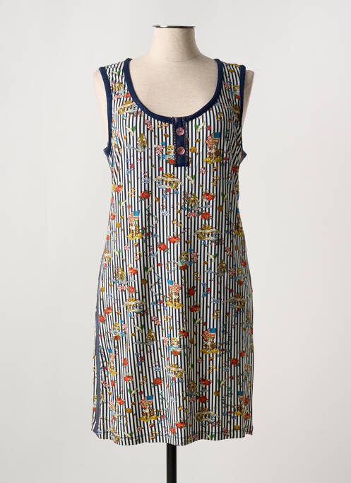 Robe courte sans manche sans manche bleu LOLESFILLES femme
