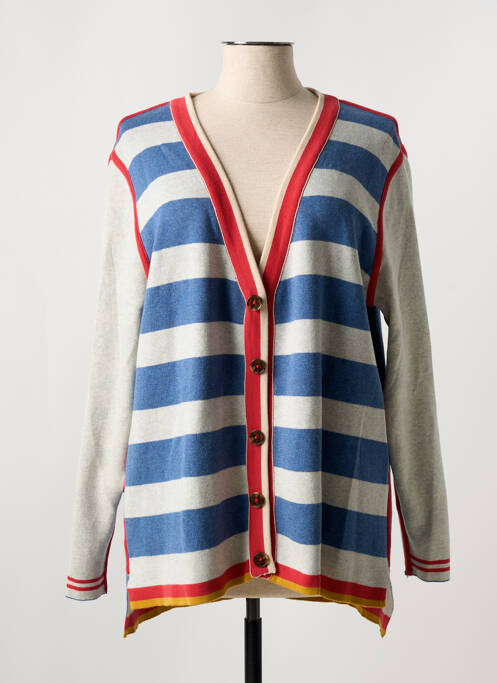 Gilet manches longues bleu ORIENTIQUE NATURALLY pour femme