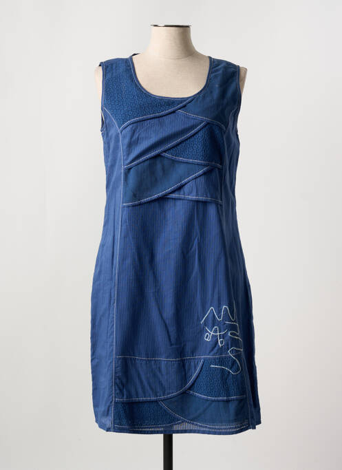 Robe mi-longue bleu FIGURE LIBRE pour femme