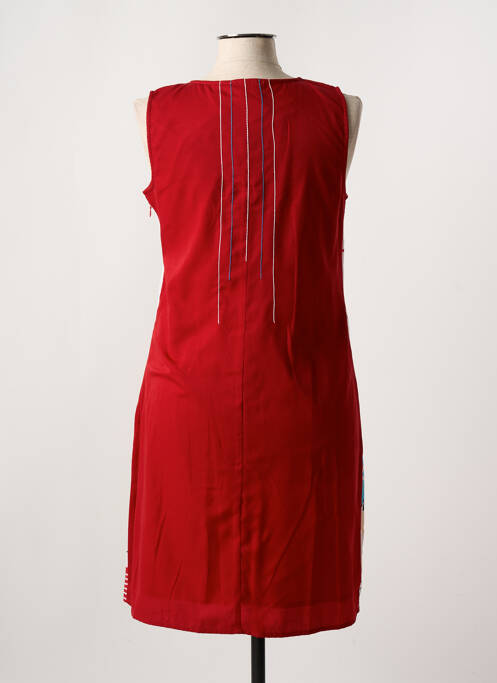 Robe mi-longue rouge FIGURE LIBRE pour femme