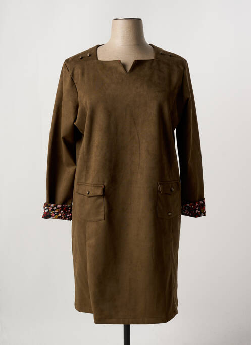 Robe mi-longue vert THALASSA pour femme