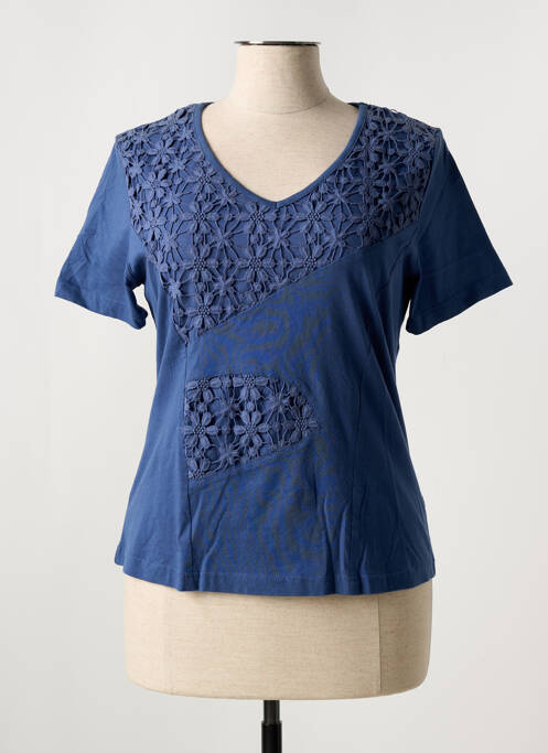 T-shirt bleu FIGURE LIBRE pour femme