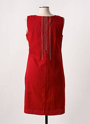 Robe mi-longue imprimé fantaisie sans manche rouge FIGURE LIBRE femme