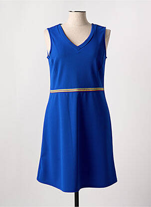 Robe mi-longue sans manche sans manche bleu ROMEO POUR JULIETTE femme