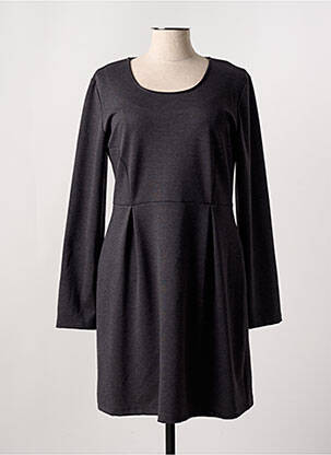 Robe courte fermeture zippée au dos manches longues gris MISS SIDECAR femme