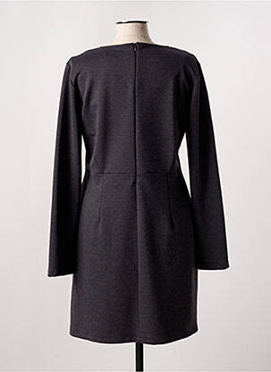 Robe courte fermeture zippée au dos manches longues gris MISS SIDECAR femme