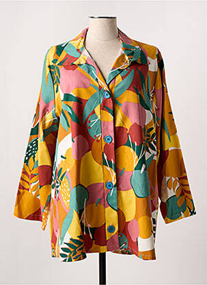 Veste casual coupe droite jaune JORGIE PARIS femme