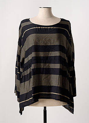 Blouse manches longues manches longues noir KOKOMARINA femme
