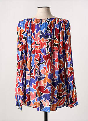 Blouse imprimé fleurs manches longues bleu HALOGENE femme