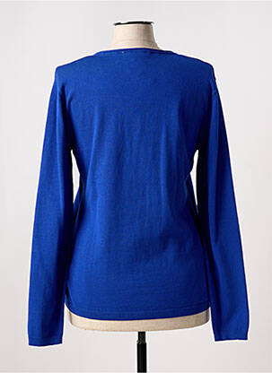Pull coupe cintrée manches longues bleu MARINA V femme