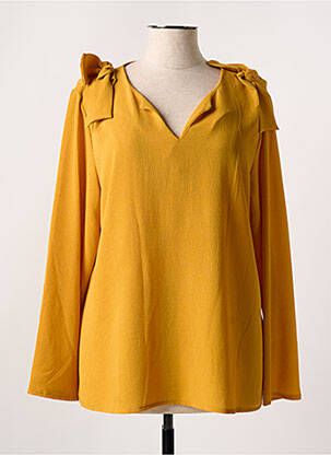 Blouse manches longues manches longues jaune ROMEO POUR JULIETTE femme