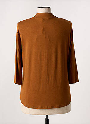 T-shirt manches 3/4 manches 3/4 marron DIVAS femme