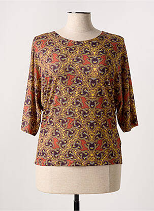 T-shirt manches 3/4 manches 3/4 jaune DANIELA COOL femme