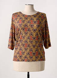 T-shirt imprimé fantaisie manches 3/4 jaune DANIELA COOL femme