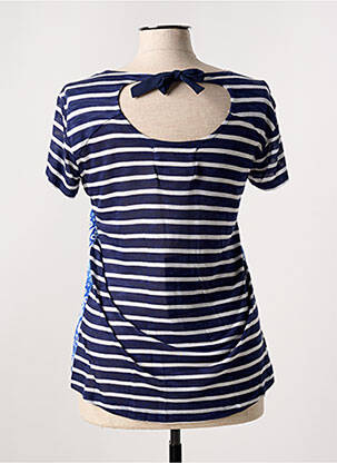 T-shirt stretch manches courtes bleu MISS SIDECAR femme